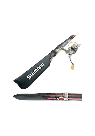 Shimano Baskılı Neopren Ayarlanabilir Lastikli Kamış Koruma Kılıfı
