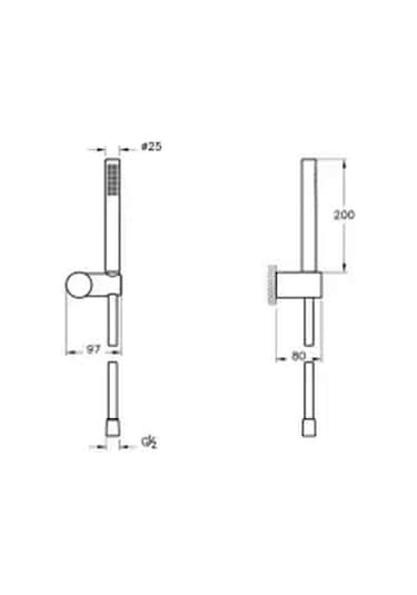 Vitra Origin A4554326 1f Bakır El Duşu Takımı Bakır