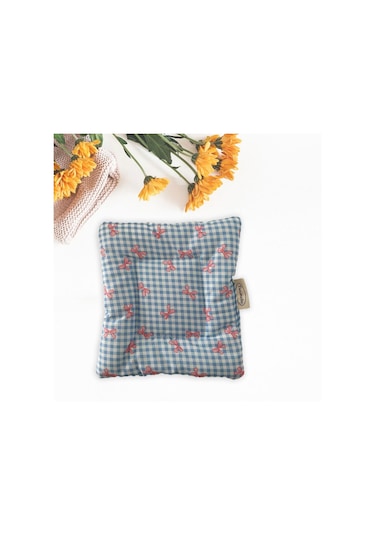 Homyl Kelebek Düğüm Baskılı Ekose İçecek Altlığı Cafe Mavi