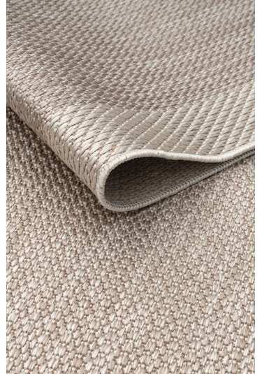 Çerçeveli Bohem Dokunuşlu Doğal Tonlarda Modern Sisal Bej - Krem Renk Halı Krem