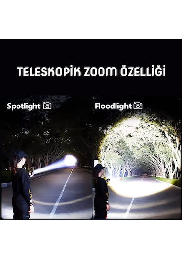 Wison 20w Şarjlı Metal El Feneri Ws-5572 Çok Renkli