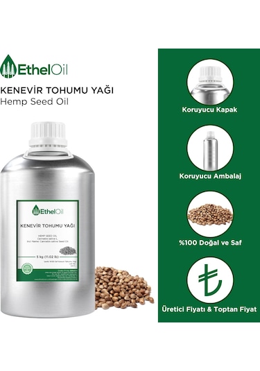 Etheloil Kenevir Tohumu Sabit Yağı 5 KG