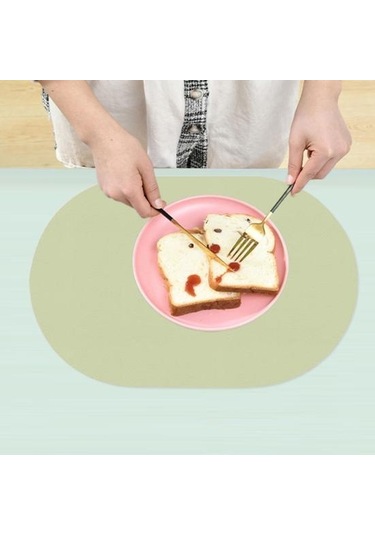 Masa Placemat Kaymaz Isıya Dayanıklı Su Geçirmez Mutfak Yemek Placemat Sahte Deri Bardak Altlığı Ev Tedarik Mavi