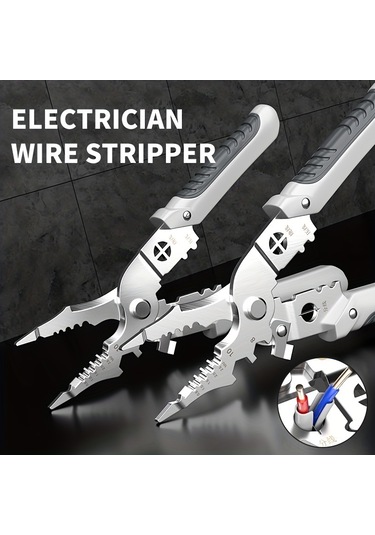 Singree Çok İşlevli Tel Soyucusu: Soyma, Bükme, Klemleme Ve Kesme - Elektrikçi Ve Ev Tesisatı İçin Çelik Takım 9/16'lı Seçenek