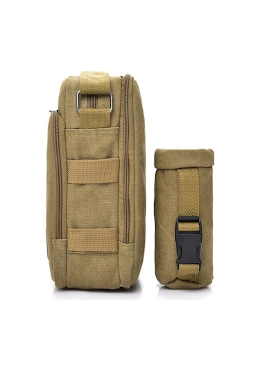 Moda Günlük Kanvas Çok Bölmeli Omuz Çantası D6663-s Haki