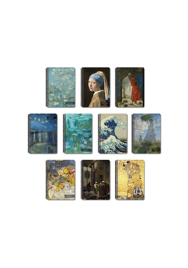Papirüs Defter Tuval 16 23 Sipiralli Sert Kapak 100 Yaprak Çizgili