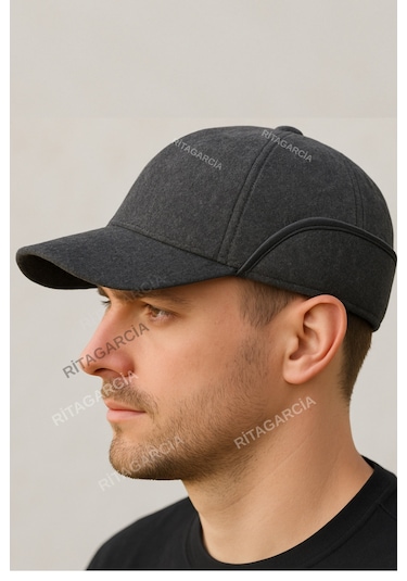 Kışlık Kulaklıklı Şapka Antrasit