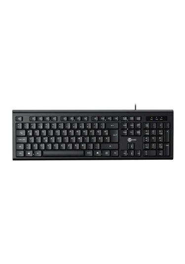 Lecoo Kb101 Usb Kablolu  Siyah Türkçe F Klavye Numpadli