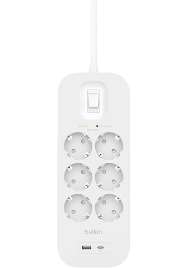 Belkin Srb002vf2m-v2 6'lı Yüksek Gerilim Korumalı Çoklu Priz