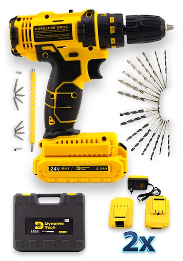 Dynamic Tech DT-416 Çift Akülü Şarjlı Darbeli Matkap