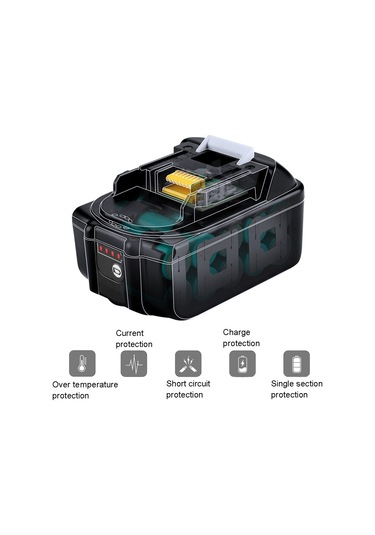 Sones 18v El Matkabı Lityum Pil Elektrikli Alet Pil Paketi Makit Bl1850 / Bl1830 / Bl1835 / Lxt400 / 194204-5, Kapasite: 3000mah