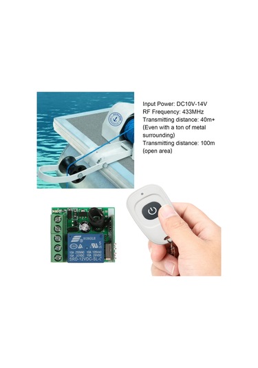 Lemestar Akıllı Kablosuz Uzaktan Kumanda Anahtarı - 433mhz, Dc12v, Kapı Kontrolü, Led Aydınlatma, Motor Yönetimi İçin Çok Renkli