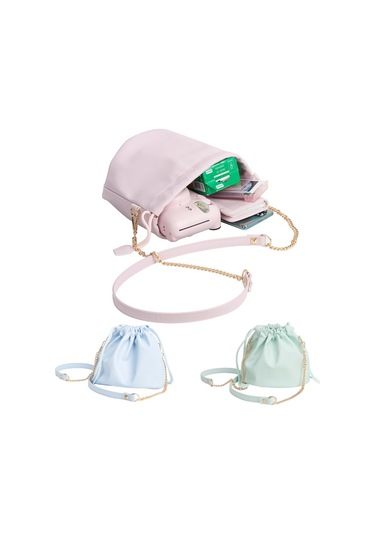 Sones Deri Büyük Kapasiteli İpli Cep Taşınabilir Su Geçirmez Kamera Çantası Yeşil