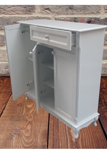 Bengi Ayakkabılık  Çok Amaç Model Parlak Beyaz 3 Kapaklı