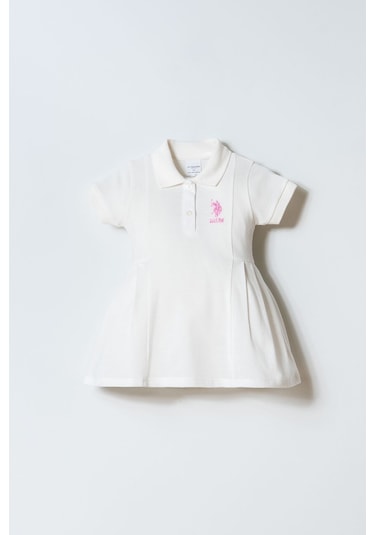 U.s. Polo Assn. Kız Bebek Beyaz Elbise Beyaz