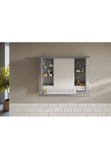 Vitra Valarte 62235 Aydınlatmalı Dolaplı Ayna 100 Cm Mat Gri