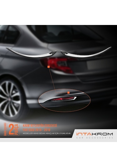 intakrom Fiat Egea Krom Reflektör Çerçevesi 2 Parça 2015 ve Üzeri - Sd N11.5711