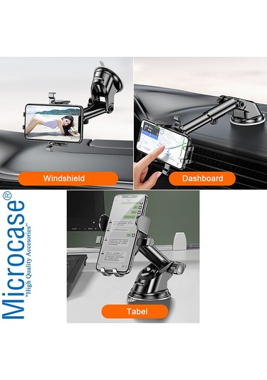 360 Derece Döner Araç İçi Vantuzlu Telefon Tutucu - AL3734