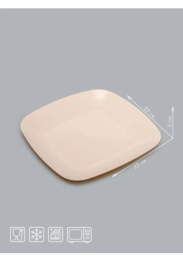 Al' Ternatıva Plastik Yemek Tabakları Seti, 12 Parça 152252210 Bej