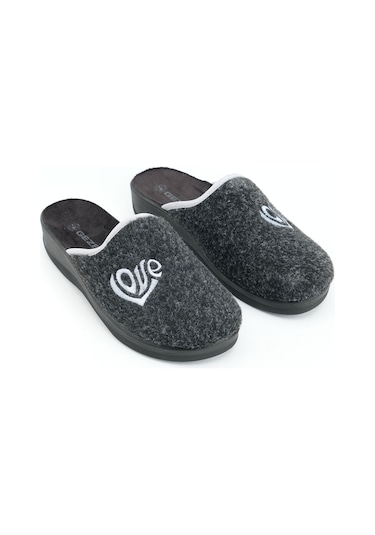 Gezer Kışlık Yüksek Taban Kadın Ev Terlik Gt1kzm.15446.01.2d4.0c Antrasit