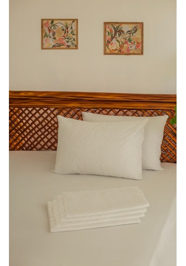 Adarya Home Kapitoneli Fermuarlı Yastık Koruyucu Alez 12 Adet 50 x 70