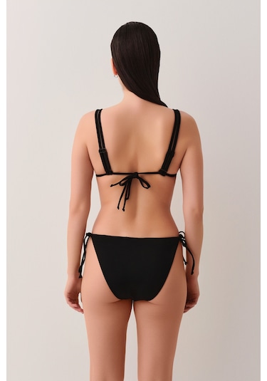 Suwen İnce Bağcıklı Bikini Alt Sbn25991012 Siyah