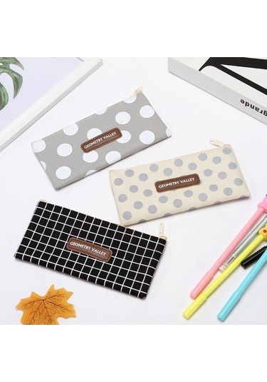 Willowhaven 10 Adet Kanvas Öğrenci Çantası Siyah Izgara, Büyük Kapasiteli Kalem Çantası, Dayanıklı Ve Uygun Fiyatlı Diğer