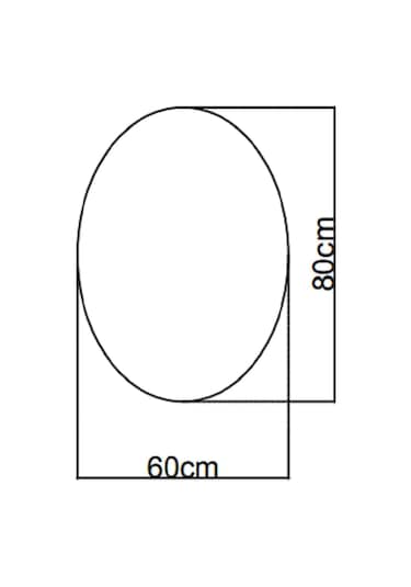60x80 H Cm Bluetoothlu Buğu Çözücülü Dokunmatik Işıklı Ledli Elips Banyo Aynası