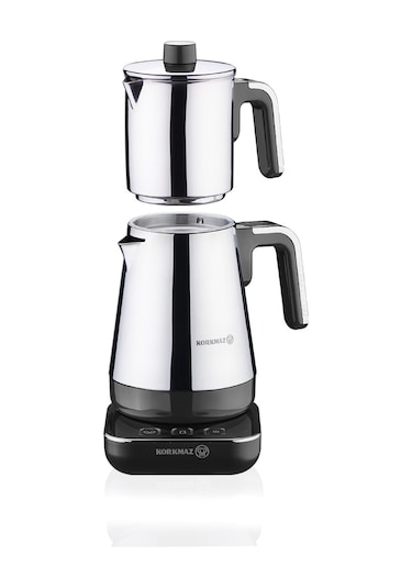 Korkmaz Moderna Elektrikli Çaydanlık Siyahkrom
