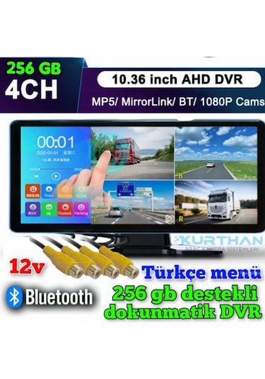 Dokunmatik Ekran 10,36 İnç 4k Bluetooth Mp5 Kamerasız
