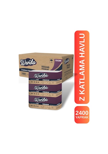 Wanda Soft Z-katlama Havlu Kağıdı 24cm 200