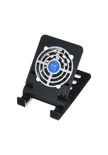Pazly Bilgisayar Standı Katlanabilir Cep Telefonu/tab. Soğutma Standı, 8cm Fan, 16x10x3cm, Siyah/beyaz, Kolay Kurulum