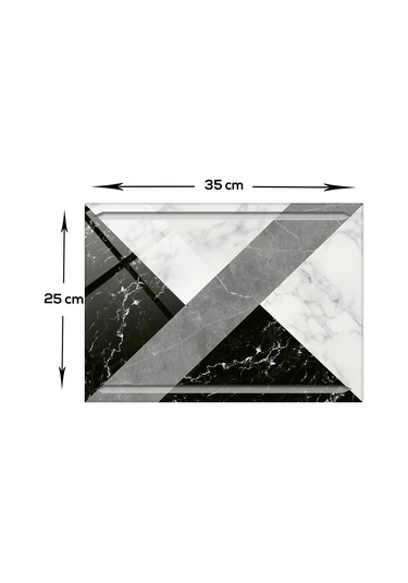 Kanallı Cam Kesme Tablası | Hibrit Mermer | 25cm x 35cm