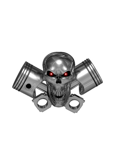 Kuru Kafa Piston Sticker 18 Cm Araba Etiket