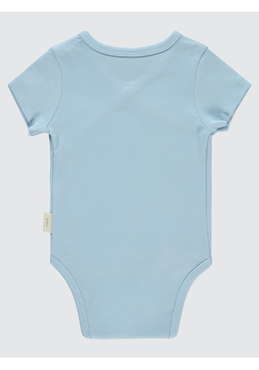 Civil Baby Bebek Organik Çıtçıtlı Badi 0-3 Ay Mavi