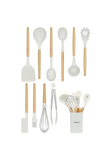 Valletta Matis Stantlı 11 Parça Servis Seti - Beyaz Beyaz