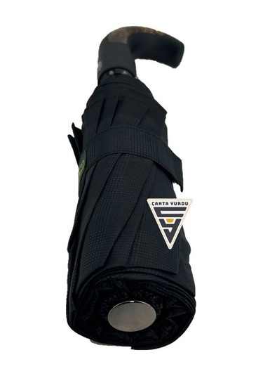 April A-226g A3 Baston Sap 10 Telli Tam Otomatik Şemsiye Siyah