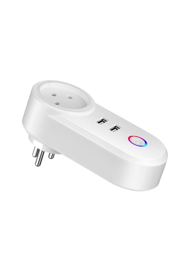 Xurunkeji İsrail Fişi Tuya Akıllı Ev 16a Wifi Akıllı Priz Güç Prizi Usb Şarj Çıkışı Alexa İçin Zamanlama Ses Kontrolü