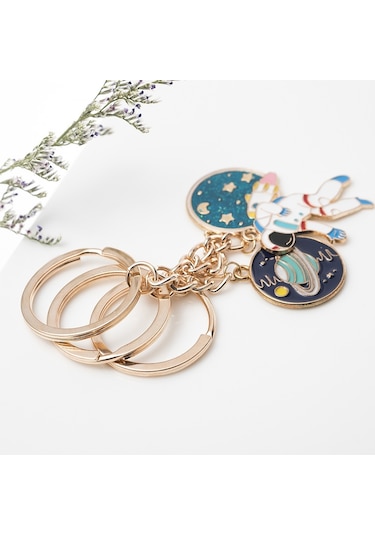 Sones 5 Adet Yuvarlak Anahtarlık Astronotlar Alaşımı