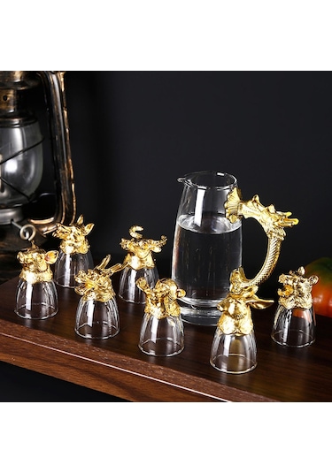 Suntek Magideal Viski Bardak Seti Çin Tarzı İçme Bardakları Sürahi