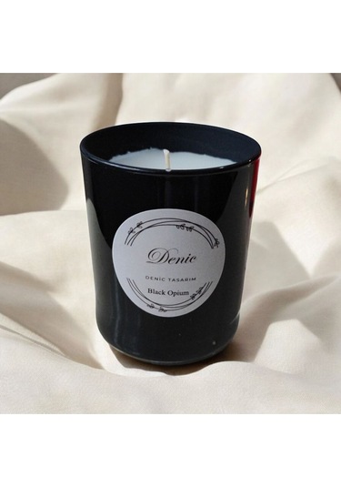 Denic Kokulu Mum Siyah Cam Bardak Blck Opioum 9*7 Çap
