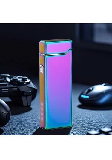 Trendooze Renkli Şarj Edilebilir Rüzgara Dayanıklı Çift Arklı Kamp Çakmağı Acil Durum Sinyalleri Çok Renkli Çok Renkli