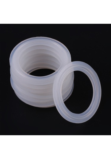 Shineyee 10 Adet 1.5" Gıda Grubu Silikon Manset, 50.5mm Dış Çaplı Sağlıkta Uygun Paslanmaz Çelik Boru Fittingleri İçin Hermetik Kapama