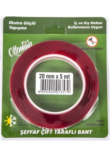 Çift Taraflı Silikon Bant 20 Mm x 5 Metre N11.2055