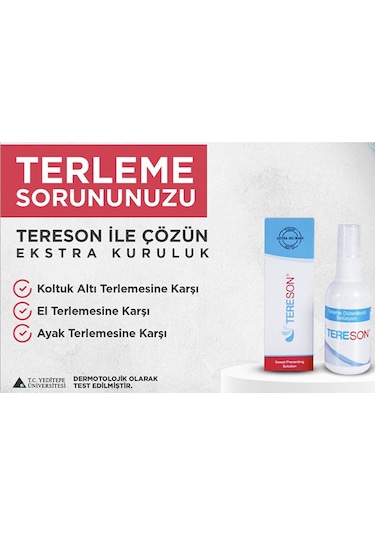 Tereson El Ayak ve Koltuk Altı Terleme Önleyici Unisex Solüsyon Sprey 50 ML
