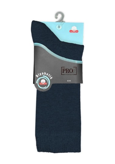 Pro Çorap Şeker Diyabetik Sıkmayan Pamuk Erkek Çorabı Lacivert 16408-r3 Diğer