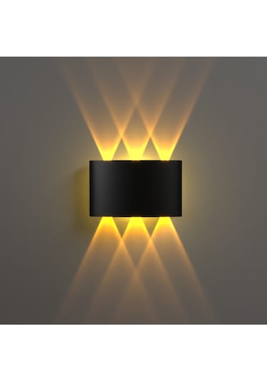 Uranüs Amber Işık Ledli Dekoratif Işık Süzmeli Iç Ve Dış Mekan Modern Bahçe Balkon Salon Teras Aplik Siyah