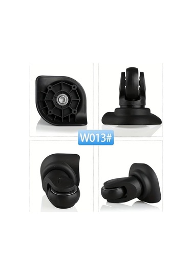 Dashanshop 2 Çift Evrensel Bagaj Tekerleği Aksesuarı Siyah 4 Parça