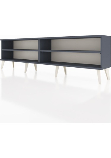 Arges Tv Ünitesi 2 Raflı 176x30x51 Antrasit-antrasit/antrasit Antrasıt/antrasıt