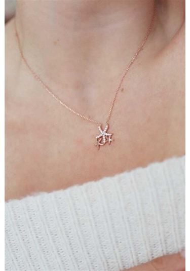 Deniz Yıldızı 925 Ayar Gümüş Kolye-1825